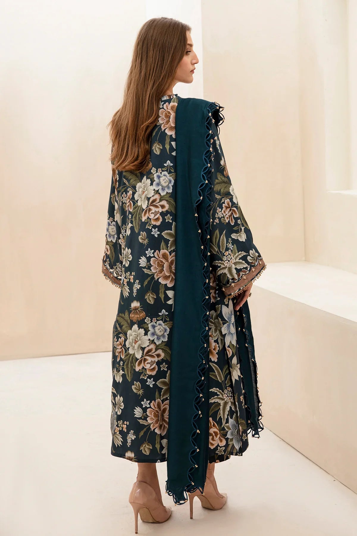 Baroque D-793 Printed three  piece suit