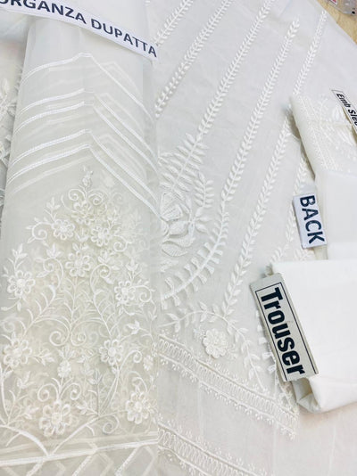 Sapphirestudio Design#11 Organza Lawn inner  Embroidered 3 pc